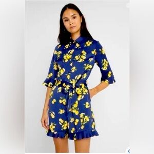 Banana Republic Lemon Romper w/ Pockets | Size 2
